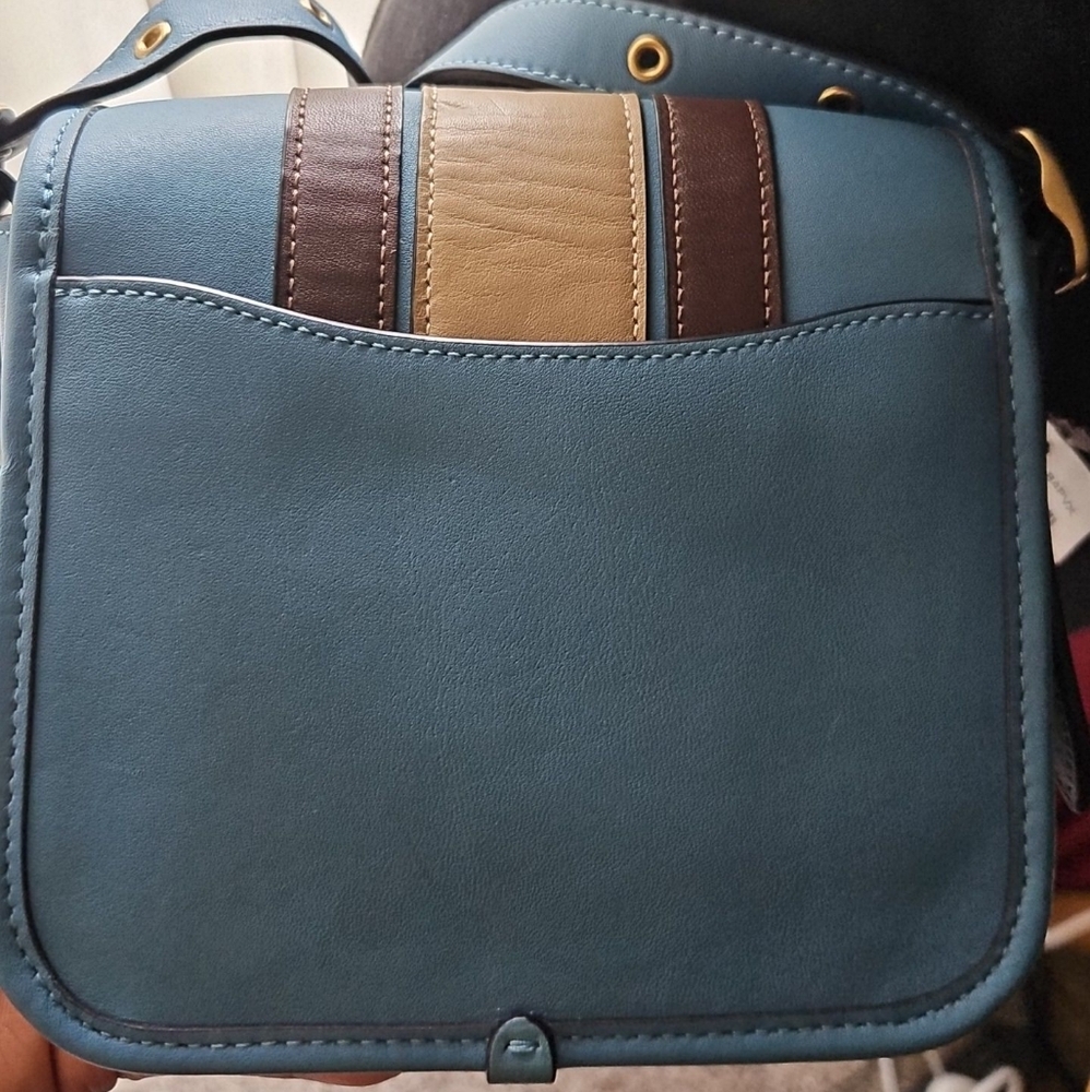 Coach Varsity Stripe Rambler crossbody purse. - Picture 12 of 16